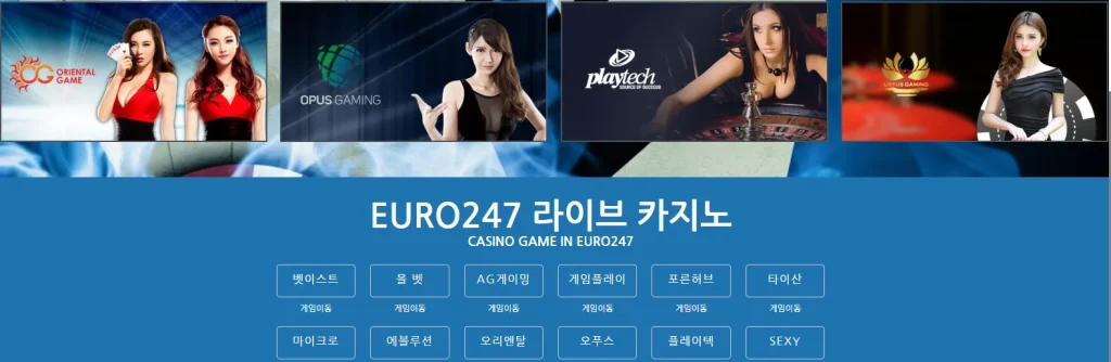 유로 라이브카지노 소개화면  먹튀검증